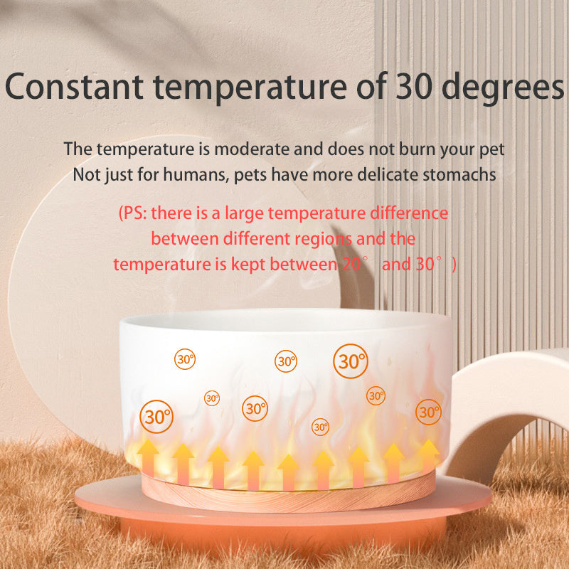 Toca Warm Bowl — Thermostatic Ceramic Pet Bowl