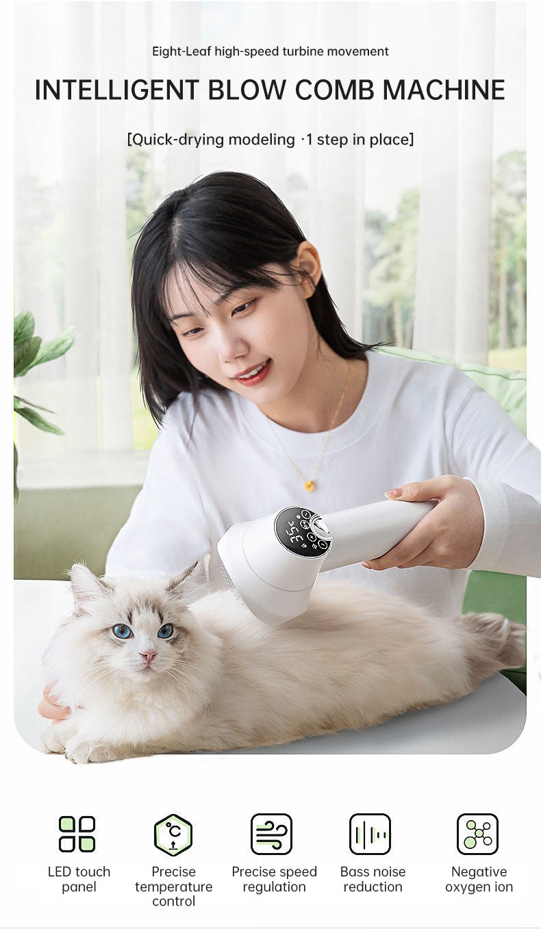 Toca Quiet Groom — Silent Pet Hair Dryer & Comb