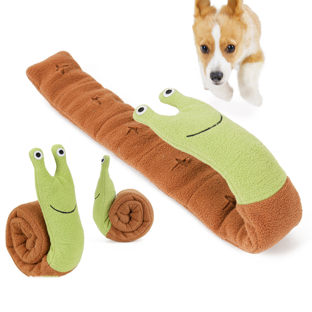 Snail Sniff Pet Toy Plush Molar Intelligence Puppy Toy Voice Interaction Pet Products